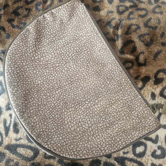 Borbonese makeup/clutch bag, color-brown fur #Vintage - Picture 3 of 7